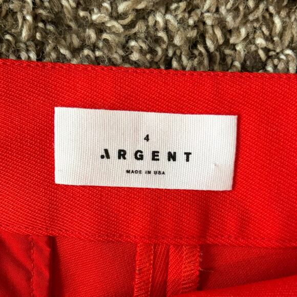 Argent Women's Trousers Size 4 Red Classic Christmas Colorful Holiday Party - Picture 6 of 6